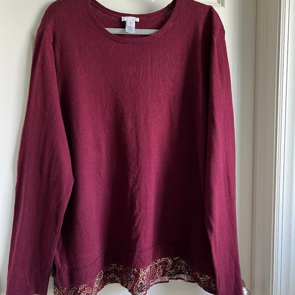 J. Jill Sweaters - J. Jill Sweater - Maroon - Size XL